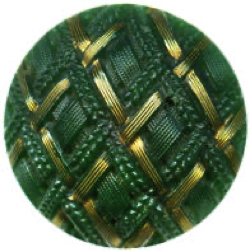 22-1.4 Interlaced Designs (weave) - green glass with gold luster